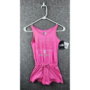 New Era New York Yankees Romper Pink Girls Size 7/8 Baseball Outfit